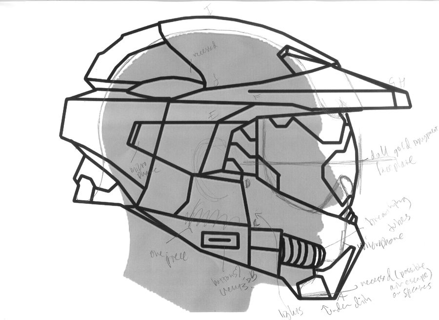 900x655 Master Chief Helmet Project - Master Chief Helmet Drawing