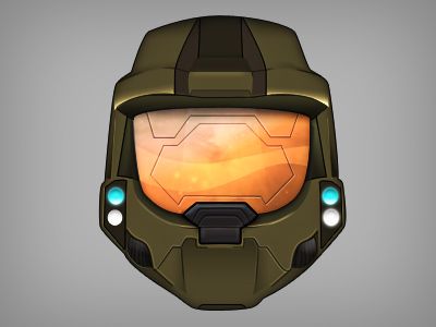 400x300 Master Chief Helmet - Master Chief Helmet Drawing