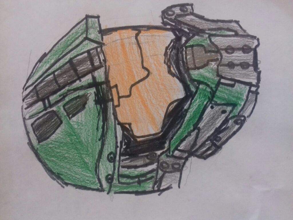 1024x768 Master Chief Helmet Drawing Halo Amino - Master Chief Helmet Drawing