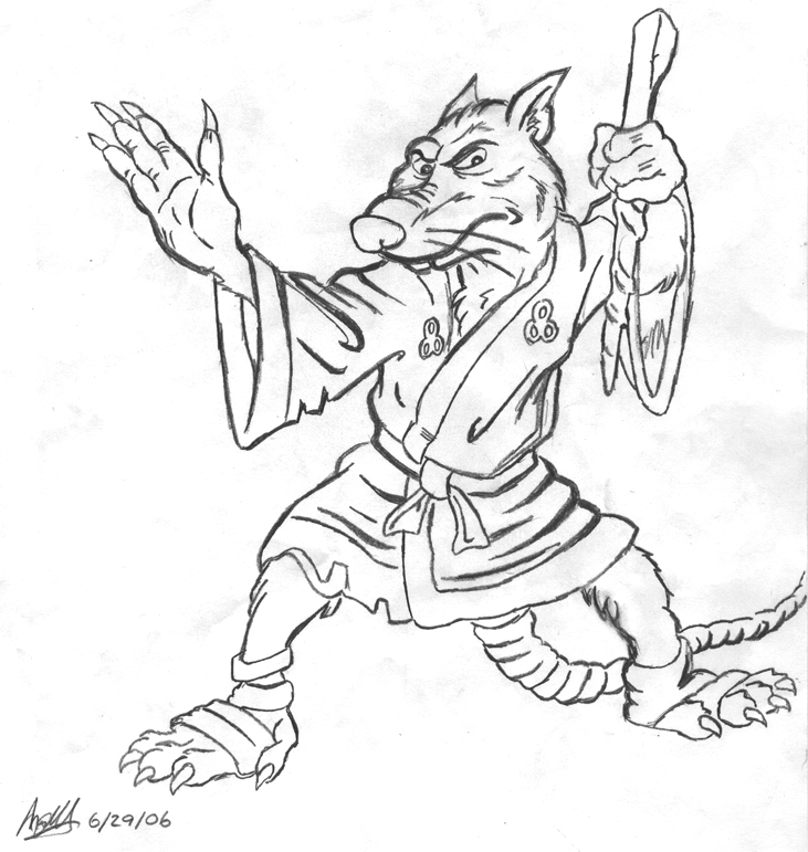 731x771 master splinter - Master Splinter Drawing