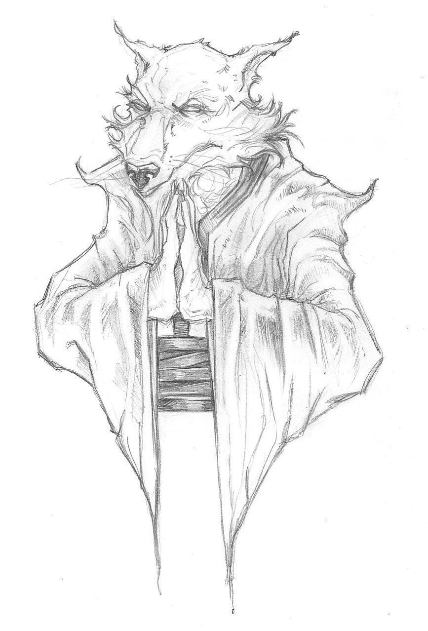 867x1278 tmnt - Master Splinter Drawing