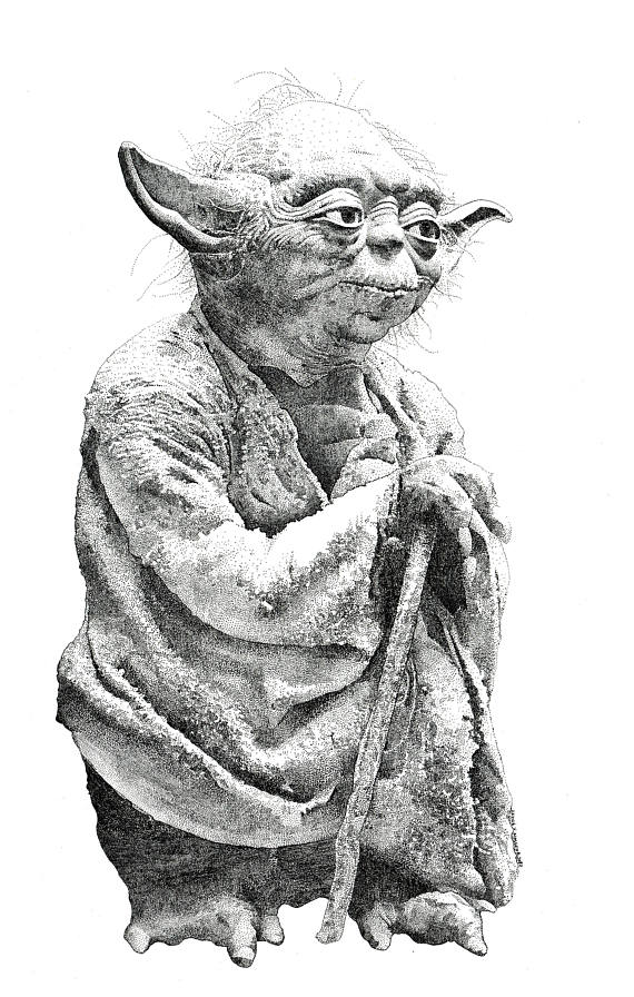 570x896 Lightsaber Drawing Free Download - Master Yoda Drawing