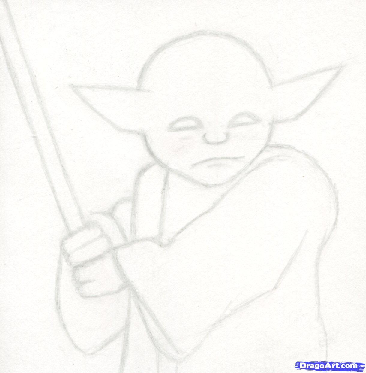1220x1242 easy drawing of yoda yoda life size stencil for kids room - Master Yoda Drawing