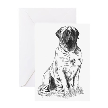 460x460 English Mastiff Drawing Stationery - Mastiff Drawing