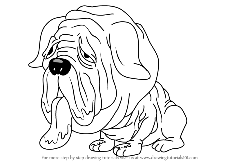 800x567 Learn How To Draw Maggoty Mastiff From The Ugglys Pet Shop - Mastiff Drawing