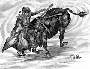 300x231 el toro drawing - Matador Drawing