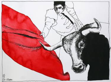 375x277 Matador Drawing - Matador Drawing