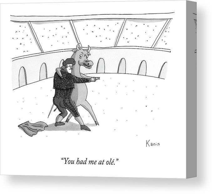 678x622 A Matador Dances With A Bull Canvas Print Canvas Art - Matador Drawing