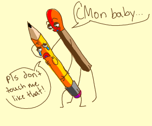 300x250 A Match Sexually Assaults A Pencil Drawing - Match Drawing