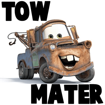 350x351 how to draw tow mater from disney cars movie - Mater Drawing