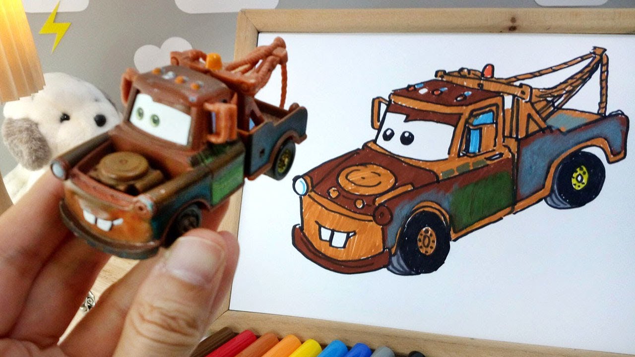 1280x720 how to draw cars - Mater Drawing