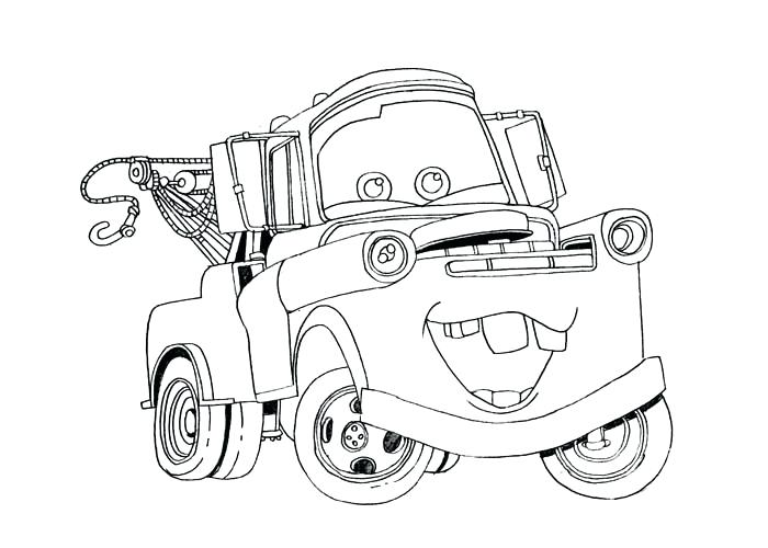 700x500 lightning mcqueen coloring pages pdf drawing of cartoon mater - Mater Drawing