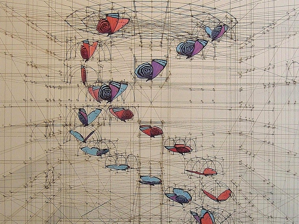 1000x750 wildly detailed drawings that combine math and butterflies wired - Mathematical Drawing