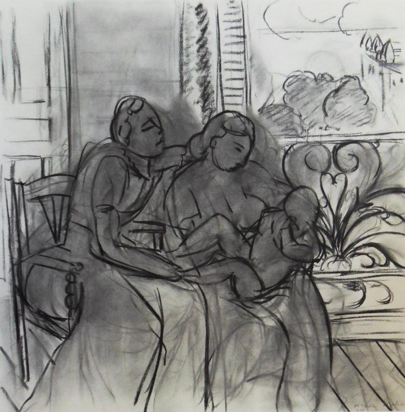 794x808 Henri Matisse Drawings New York Displays Original Vintage Etsy - Matisse Drawings