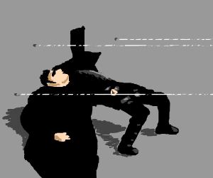 300x250 Neo Dodging Bullets Like A Badass - Matrix Drawing