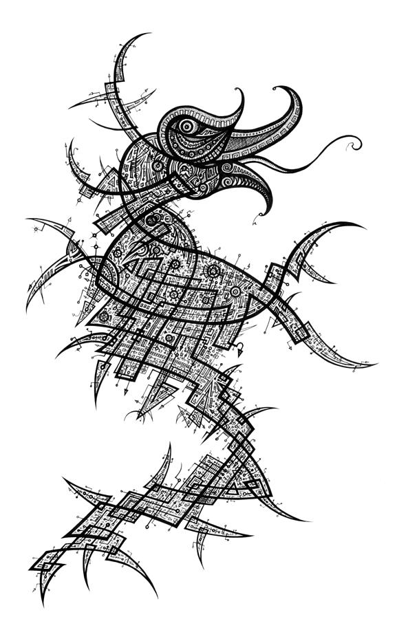 593x900 Seahorse Neuro Structural Matrix Drawing - Matrix Drawing