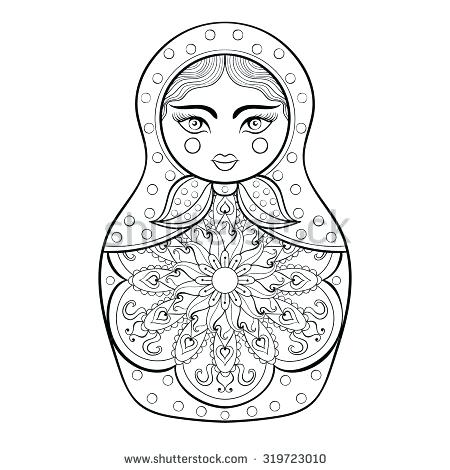450x470 huge collection of 'matryoshka drawing' download more than - Matryoshka Doll Drawing