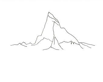 340x270 Matterhorn Drawing Etsy - Matterhorn Drawing