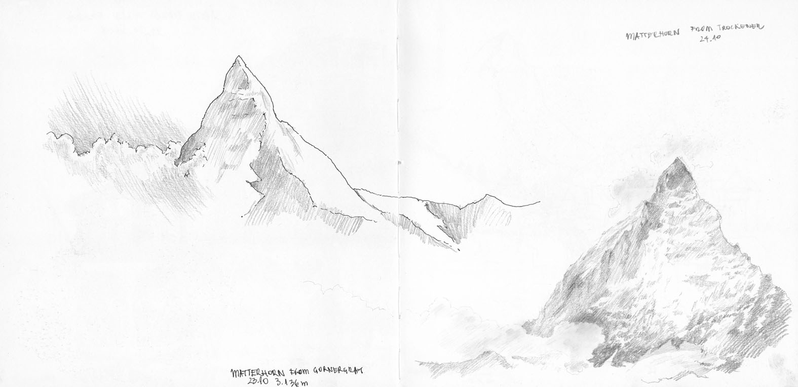 Гора Казбек рисунок