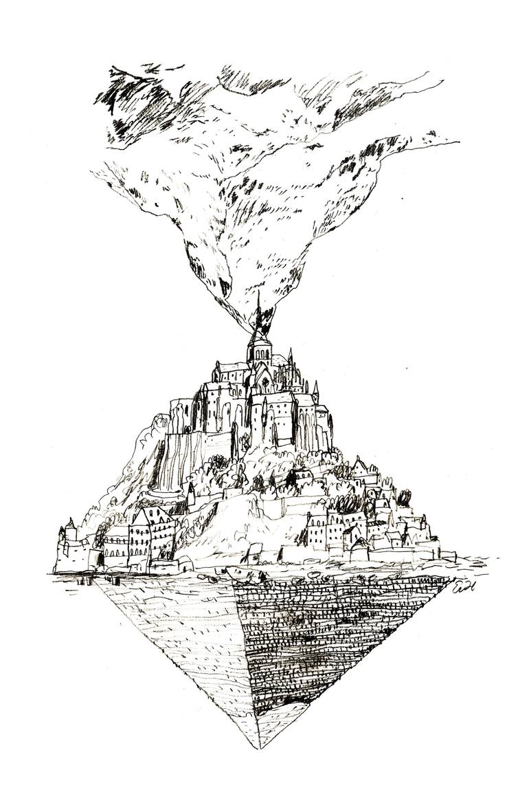 770x1155 mtstmichelmatterhornpyramid printmaking - Matterhorn Drawing