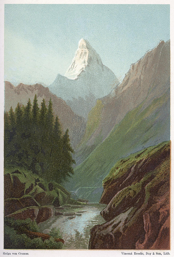 610x900 The Matterhorn, Swiss Alps Drawing - Matterhorn Drawing