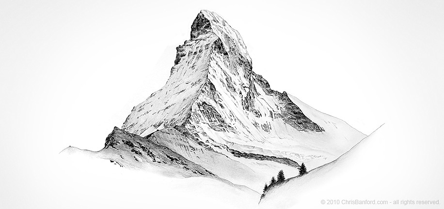 916x432 Zermatt Matterhorn - Matterhorn Drawing