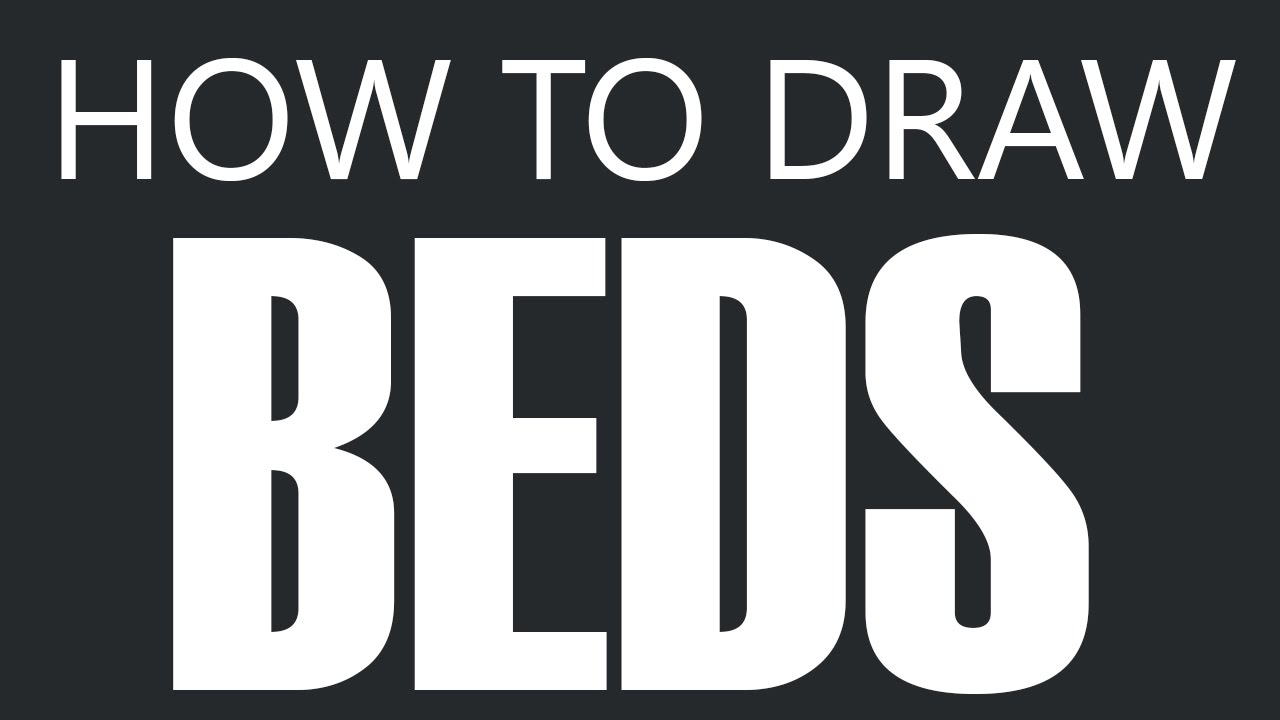 bed and mattress drawing