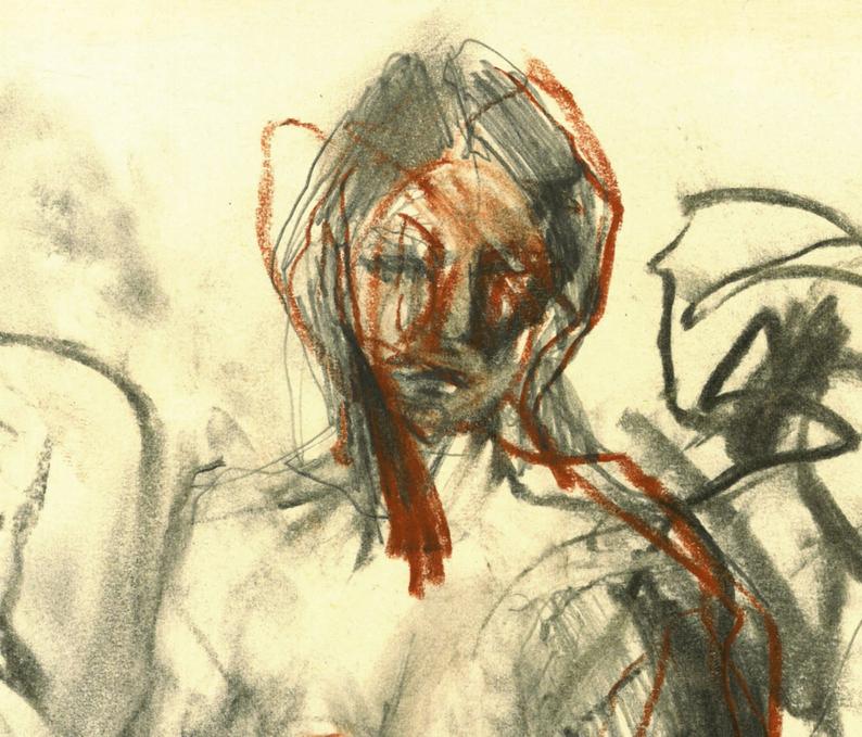 794x679 mature original drawing hommage otto dix x etsy - Mature Drawing