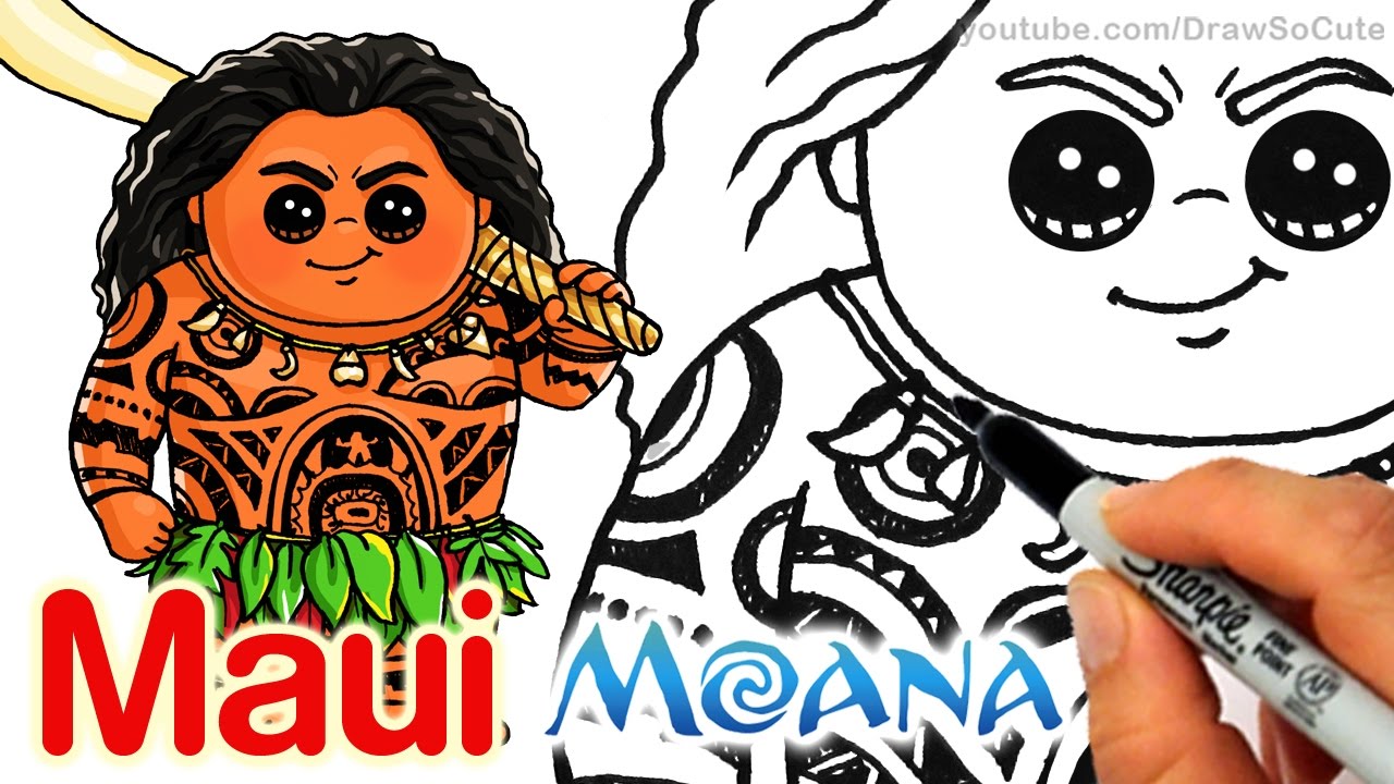 1280x720 how to draw maui step - Maui Drawing