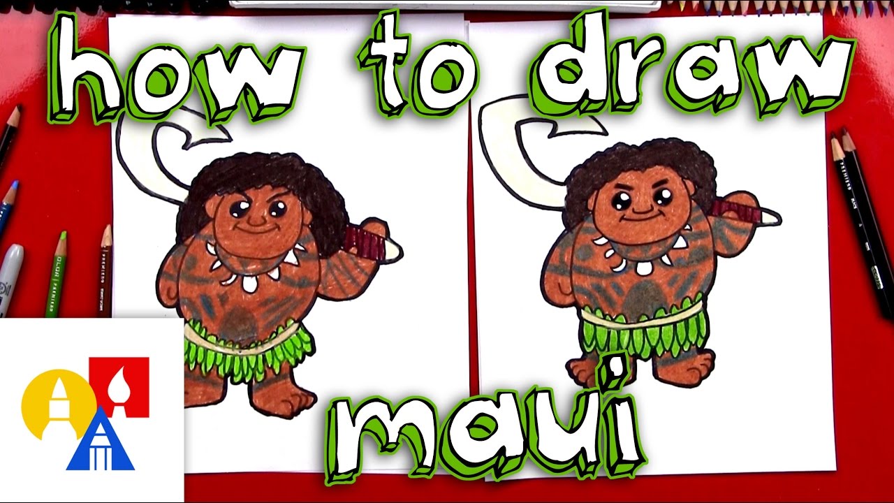 1280x720 how to draw cartoon maui from moana - Maui Drawing
