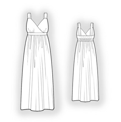 398x400 Maxi Dress - Maxi Dress Drawing