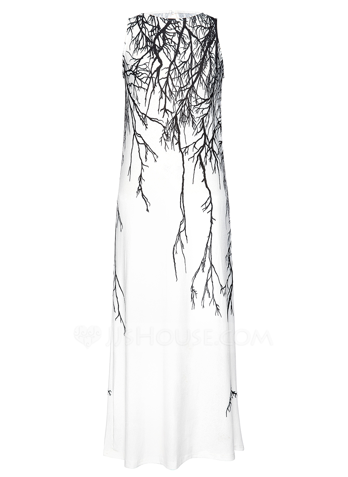 1140x1562 Polyestercotton With Print Maxi Dress - Maxi Dress Drawing