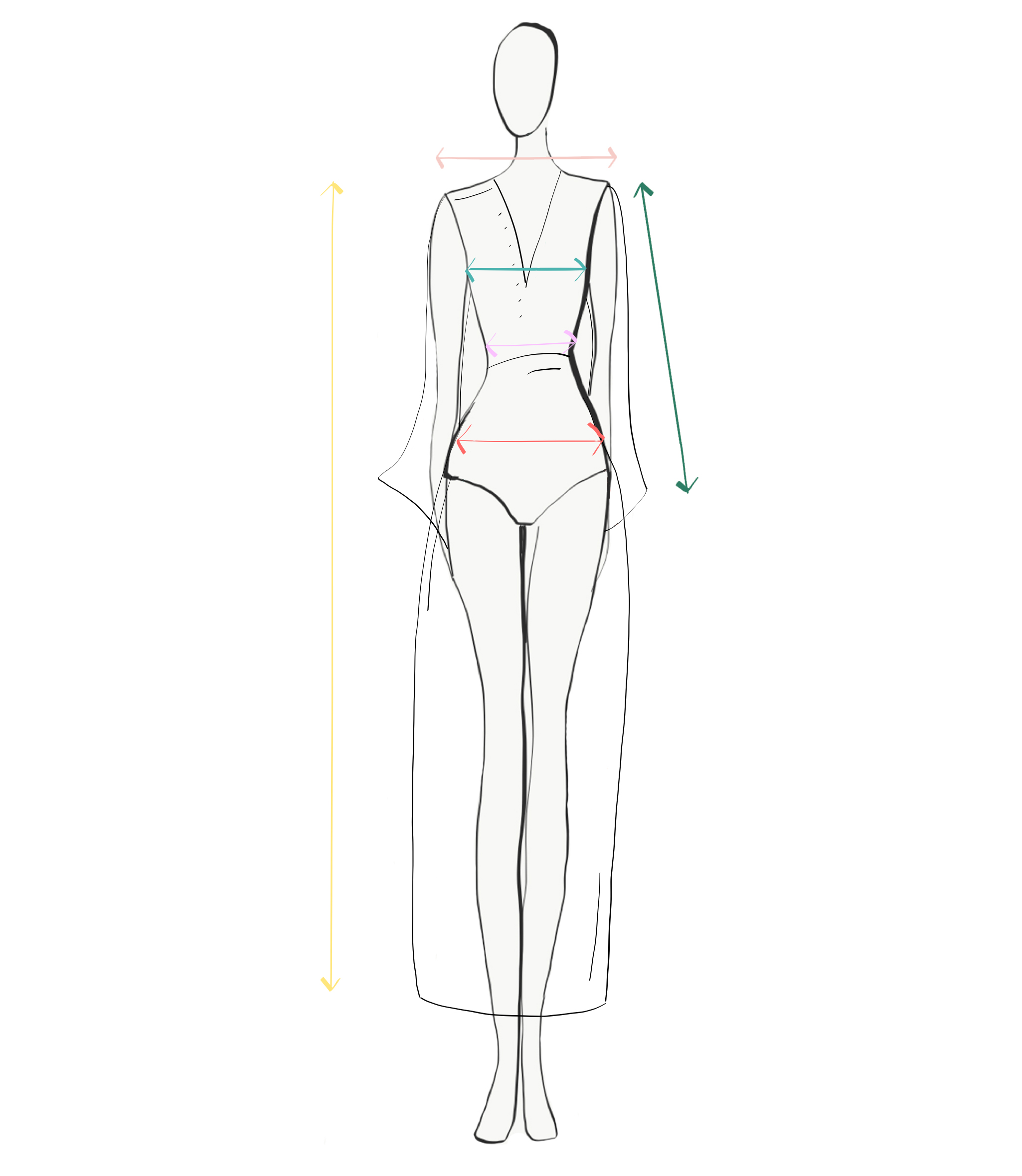 2050x2360 Zadie - Maxi Dress Drawing