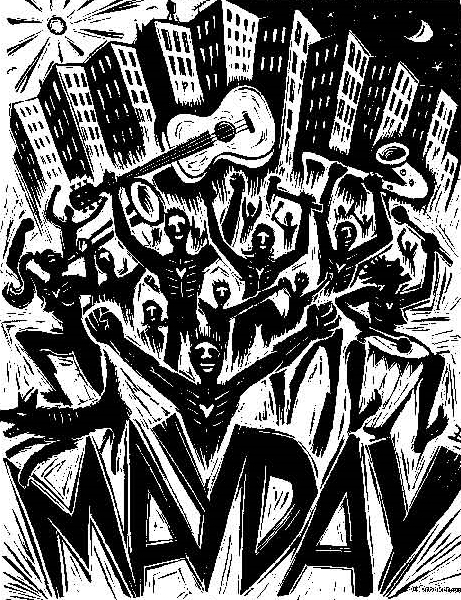 461x600 all out for may day! indybay - May Day Drawing