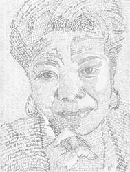 189x250 maya angelou word drawing - Maya Angelou Drawing