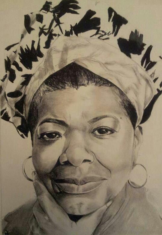 538x779 original maya angelou charcoal drawing - Maya Angelou Drawing