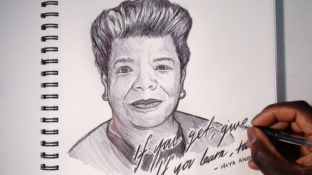 1280x720 sketching maya angelou - Maya Angelou Drawing