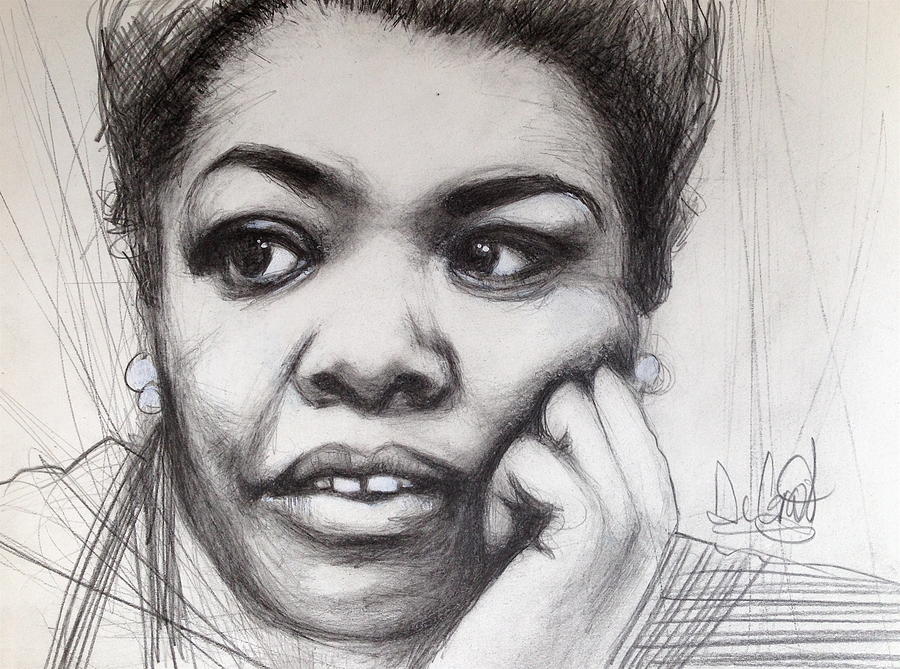 900x669 young maya angelou drawing - Maya Angelou Drawing