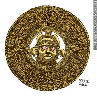 385x385 mayan calendar drawing, cartoon aislin - Mayan Calendar Drawing