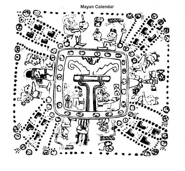 700x647 mayan calendar u - Mayan Calendar Drawing