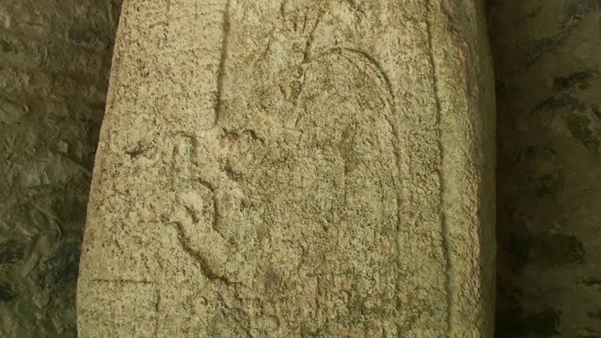 852x480 ancient mayan drawings on stone stock footage video - Mayan Drawings