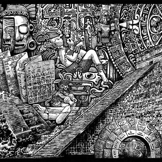 562x562 mayan art drawings fine art america - Mayan Drawings