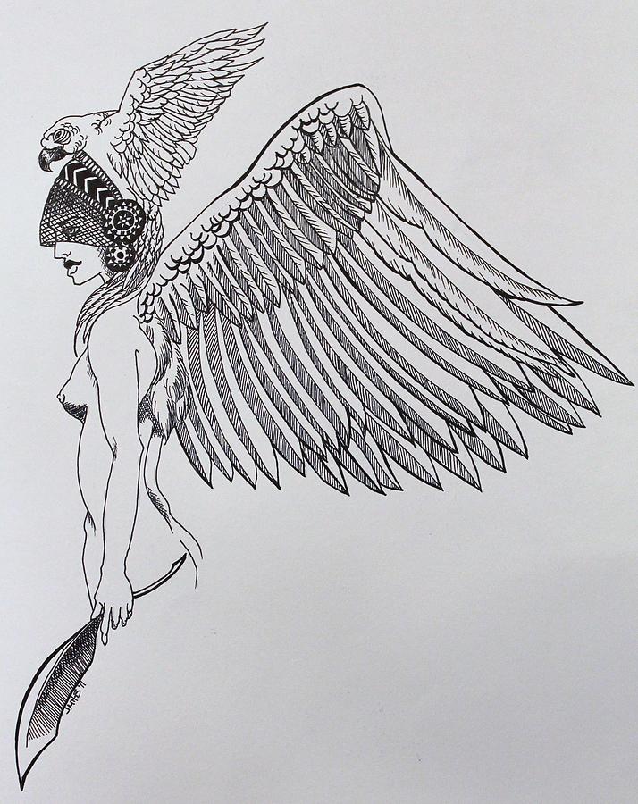 714x900 Myan Goddess Drawing - Mayan Drawings