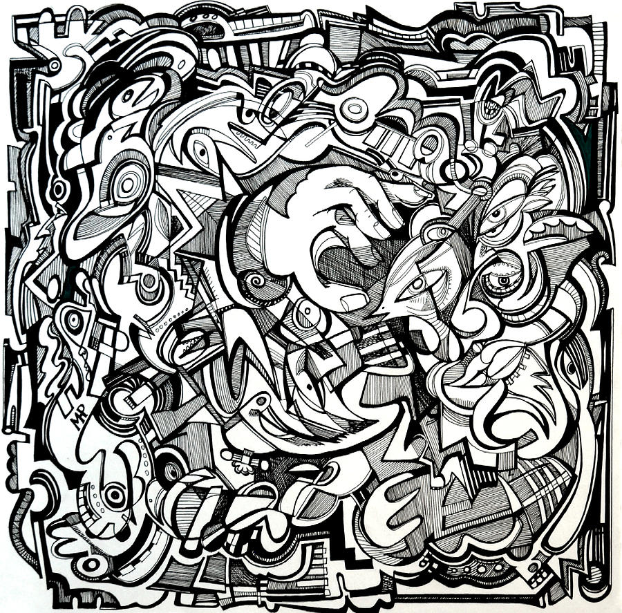 900x887 The Hand That Creates Drawing - Mayan Drawings