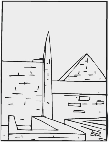 369x480 Pyramid Coloring - Mayan Temple Drawing