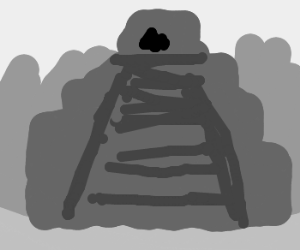 300x250 Aztec Or Mayan Temple Drawing - Mayan Temple Drawing