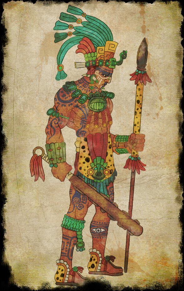 590x930 Maya Warrior - Mayan Warrior Drawing
