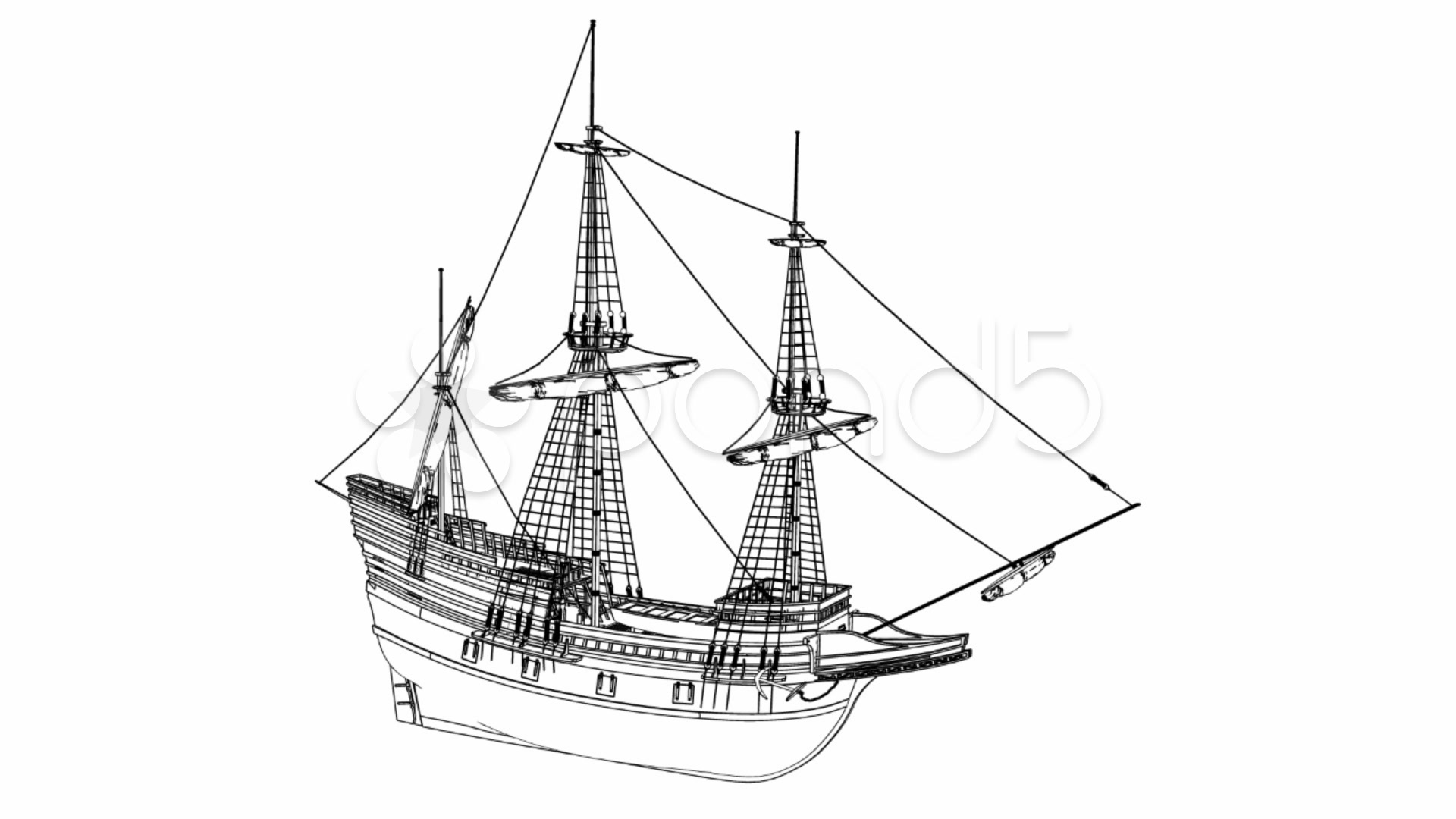 1920x1080 Draw Mayflower Hi Res Video - Mayflower Drawing