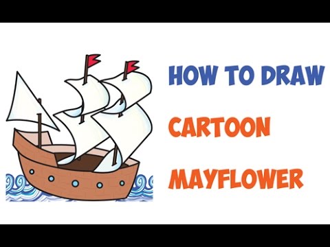 480x360 How To Draw The Mayflower Ship Easy Step - Mayflower Drawing