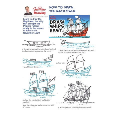 452x452 How To Draw The Mayflower Step - Mayflower Drawing